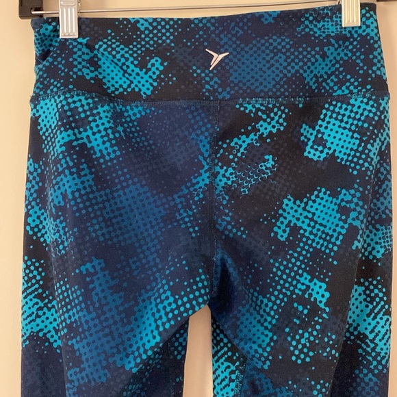 Old Navy Leggings Colorblock Active Exercise Workout Blue - Picture 10 of 14